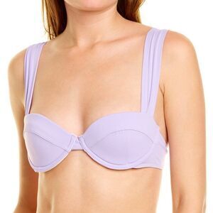 Weworewhat Women's Purple Wide Strap Underwire Bikini Top Size XL
